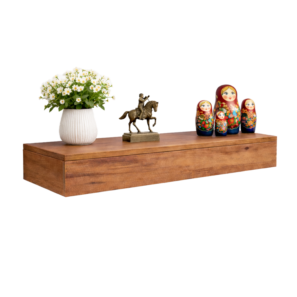 Gizli Bölmeli Raf Safir Meşe Renk