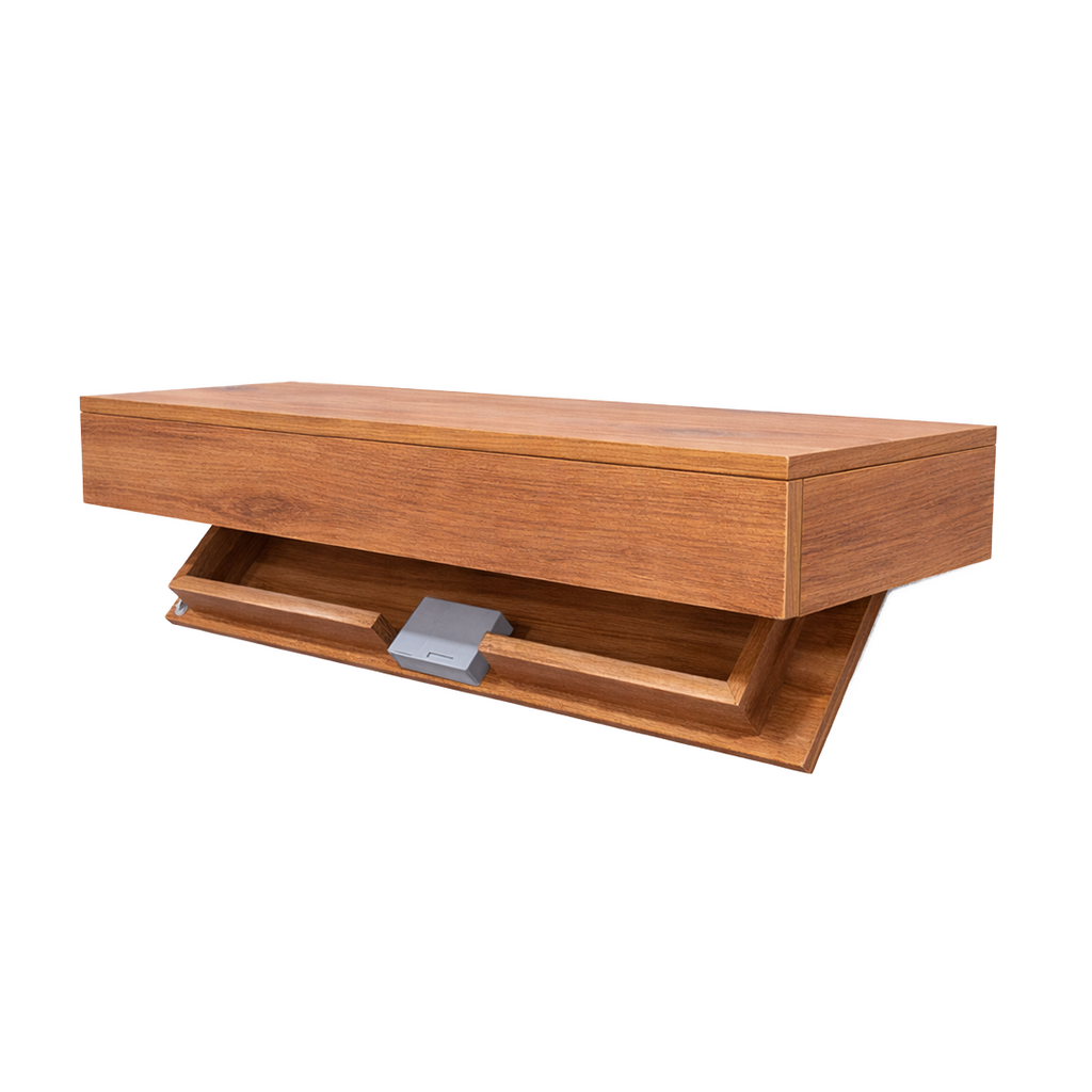 Gizli Bölmeli Raf Safir Meşe Renk