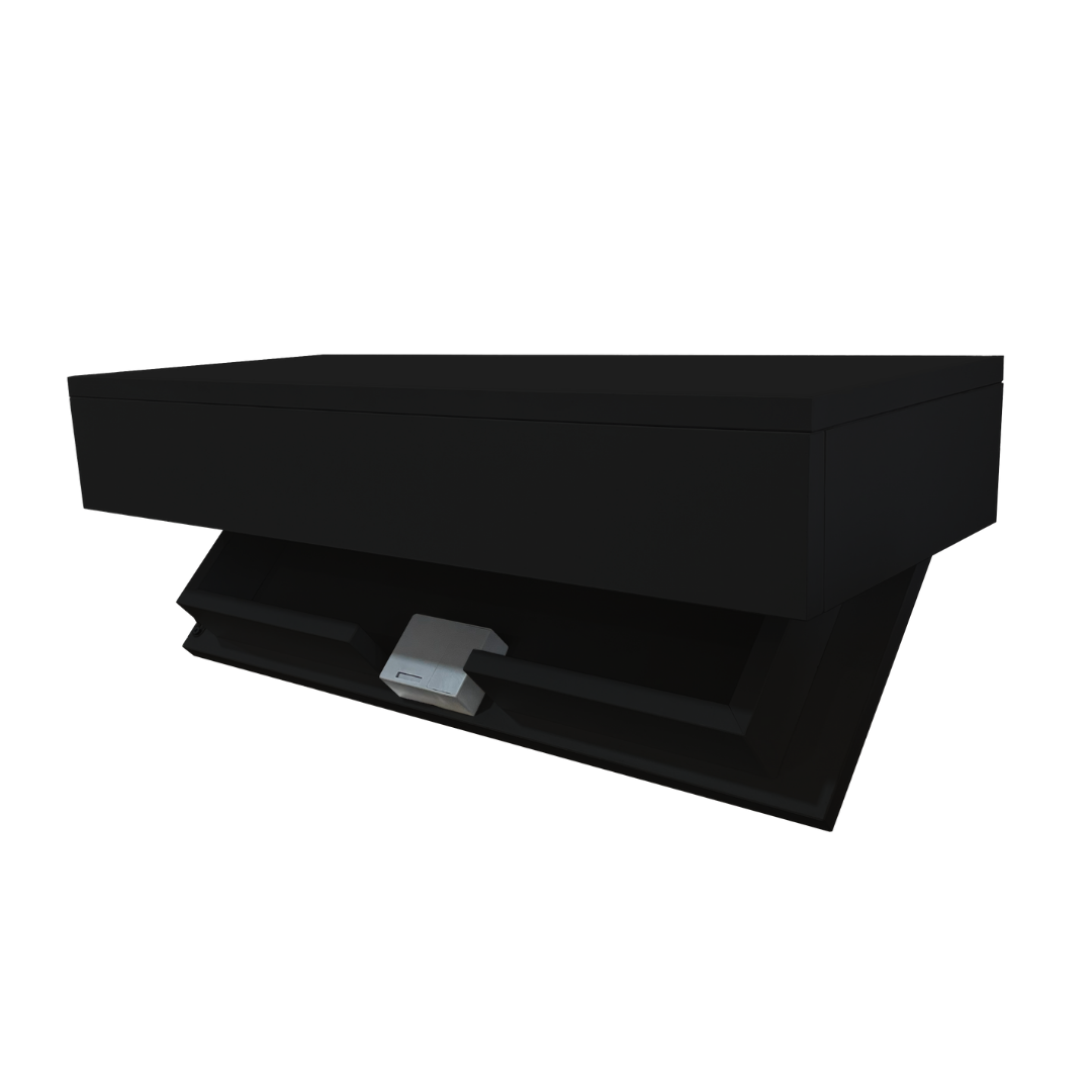 Gizli Bölmeli Raf Siyah Renk